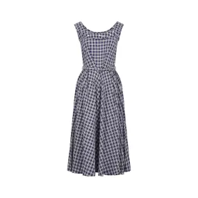 1960s Blue and White Gingham Dress