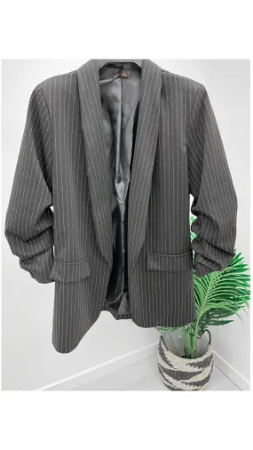 4-A1093 Grey Pinstripe Blazer