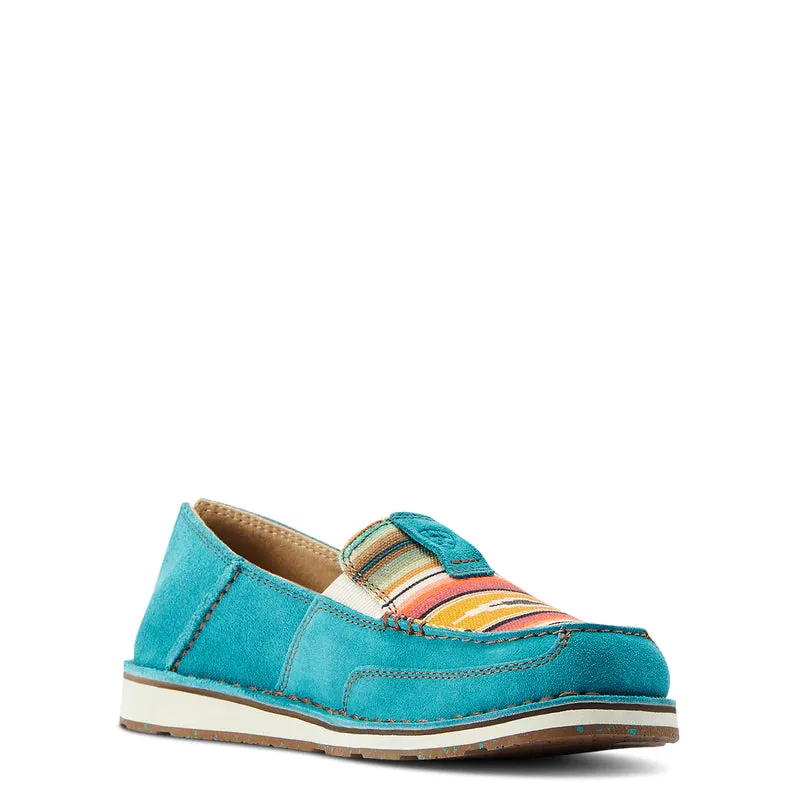 Ariat Womens Cruiser Teal Suede/Turquoise Serape