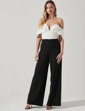 Betania Jumpsuit, White/Black