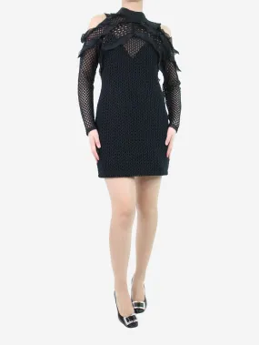 Black broderie anglaise dress - size UK 12