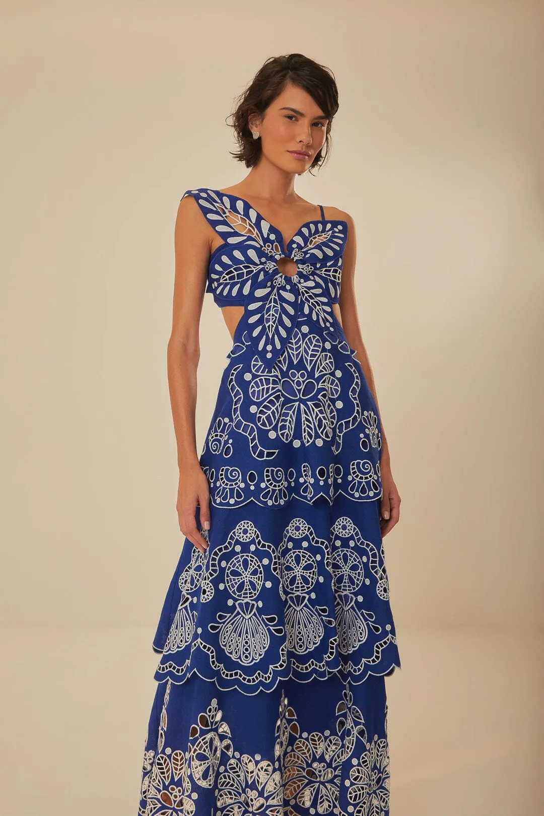 Blue Flower Richelieu Dress