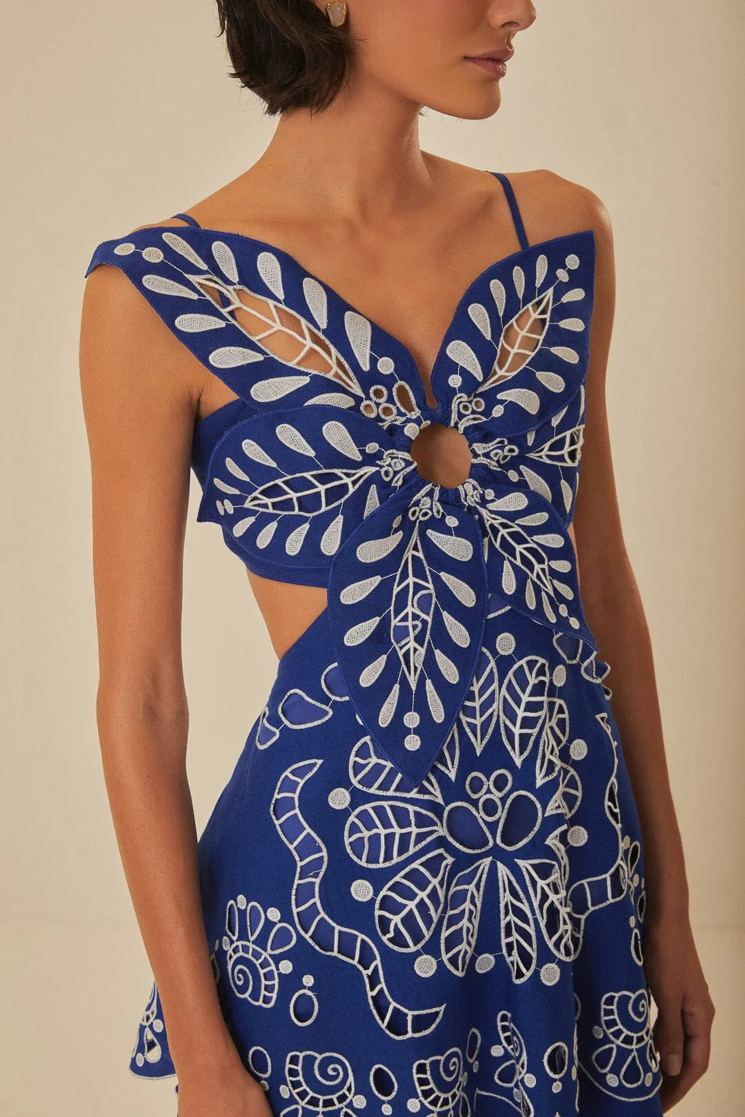 Blue Flower Richelieu Dress