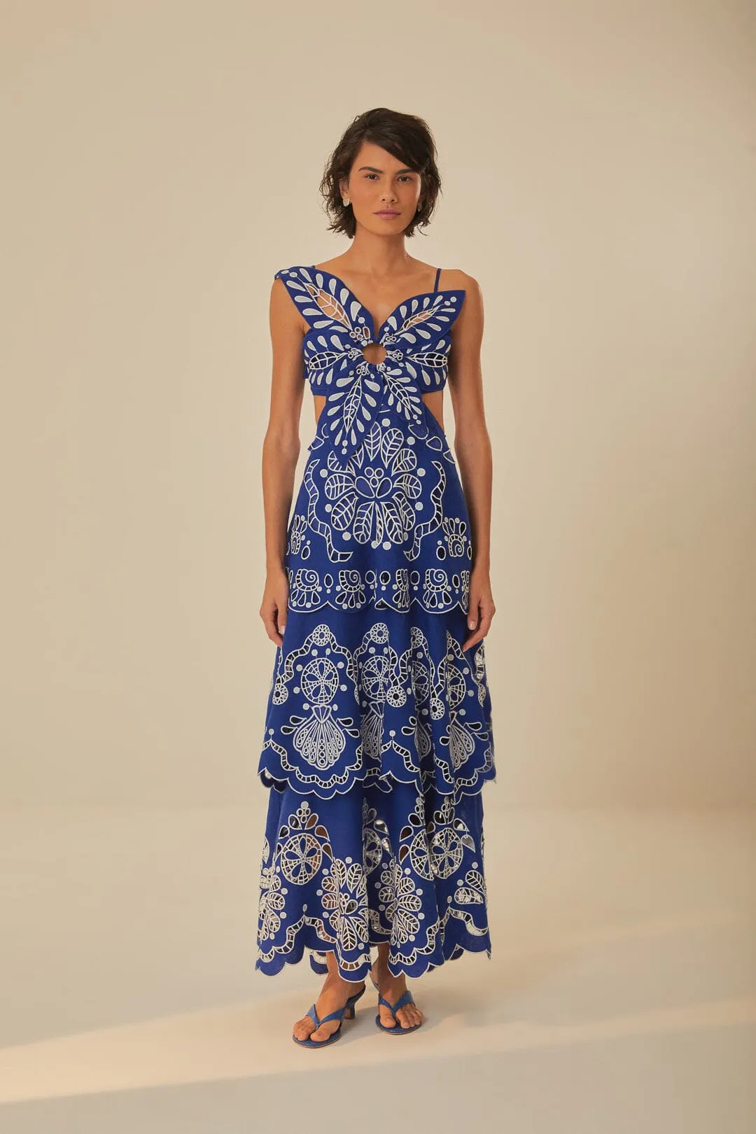 Blue Flower Richelieu Dress