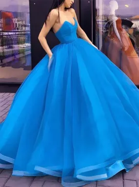 Blue Prom Dress, Evening Dress ,Winter Formal Dress, Pageant Dance Dresses, Back To School Party Gown, PC0609