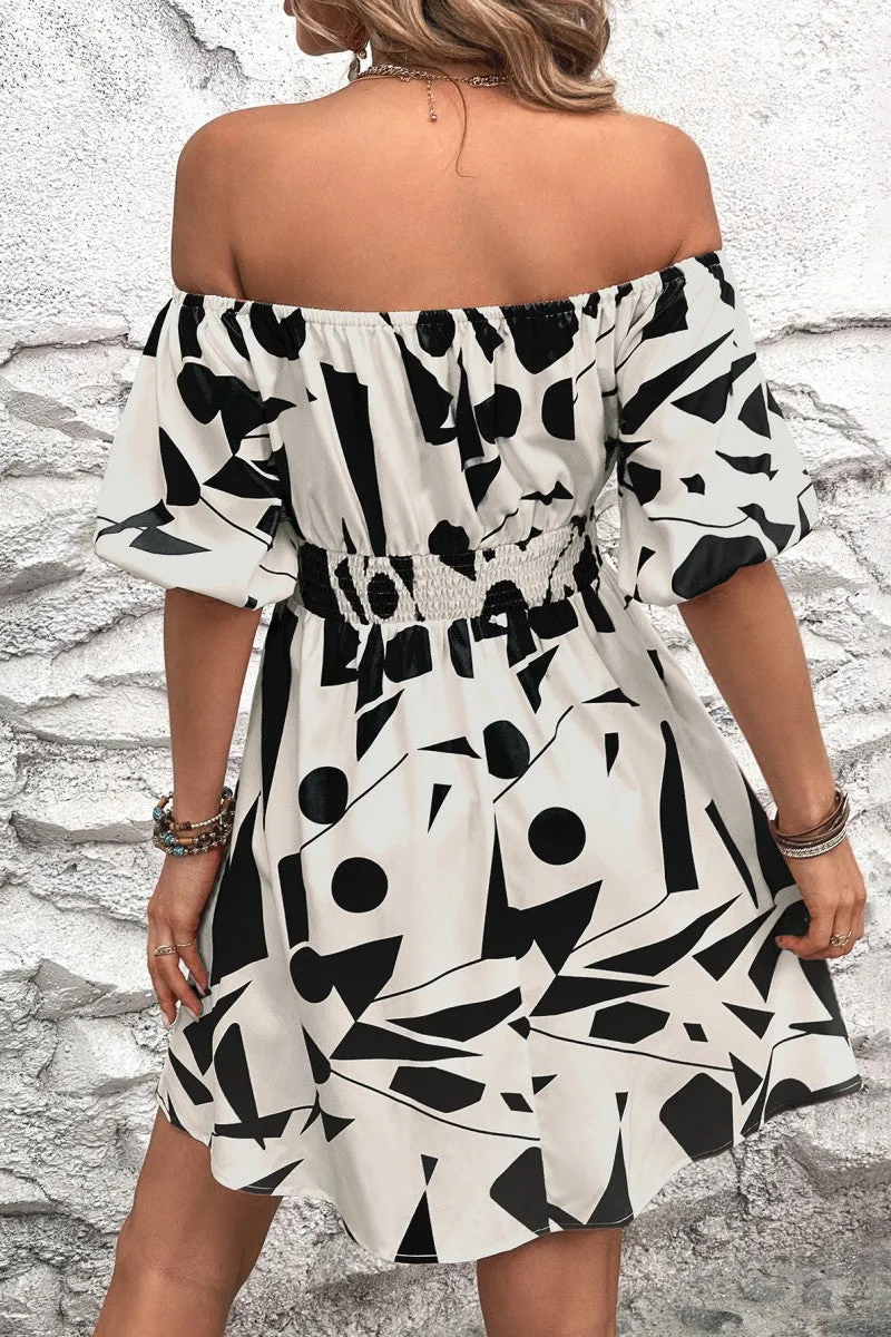 Casual Backless Off the Shoulder Short Sleeve Dress Dresses