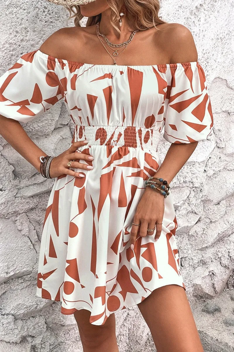 Casual Backless Off the Shoulder Short Sleeve Dress Dresses