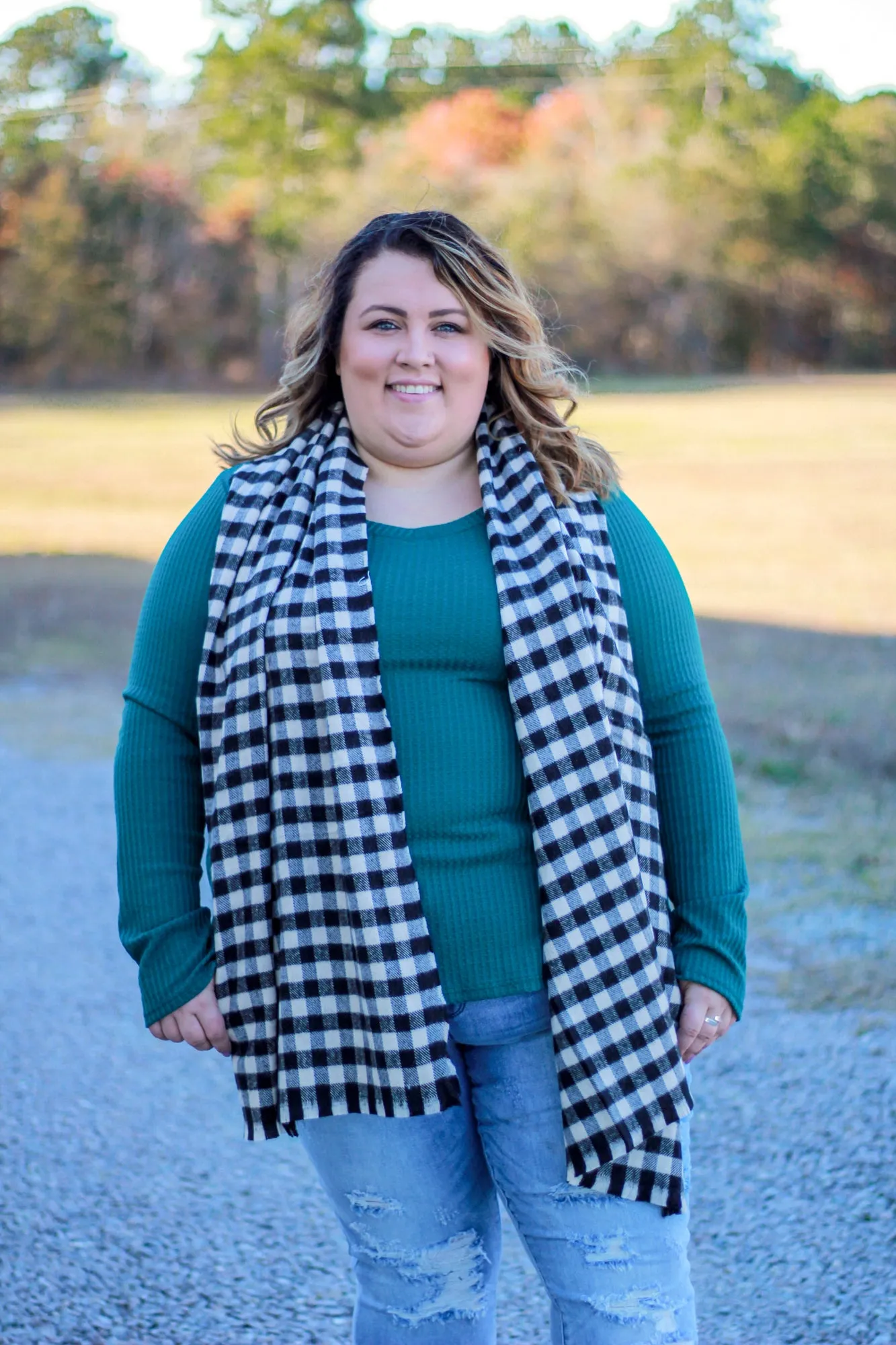 Checkered Plaid Scarf