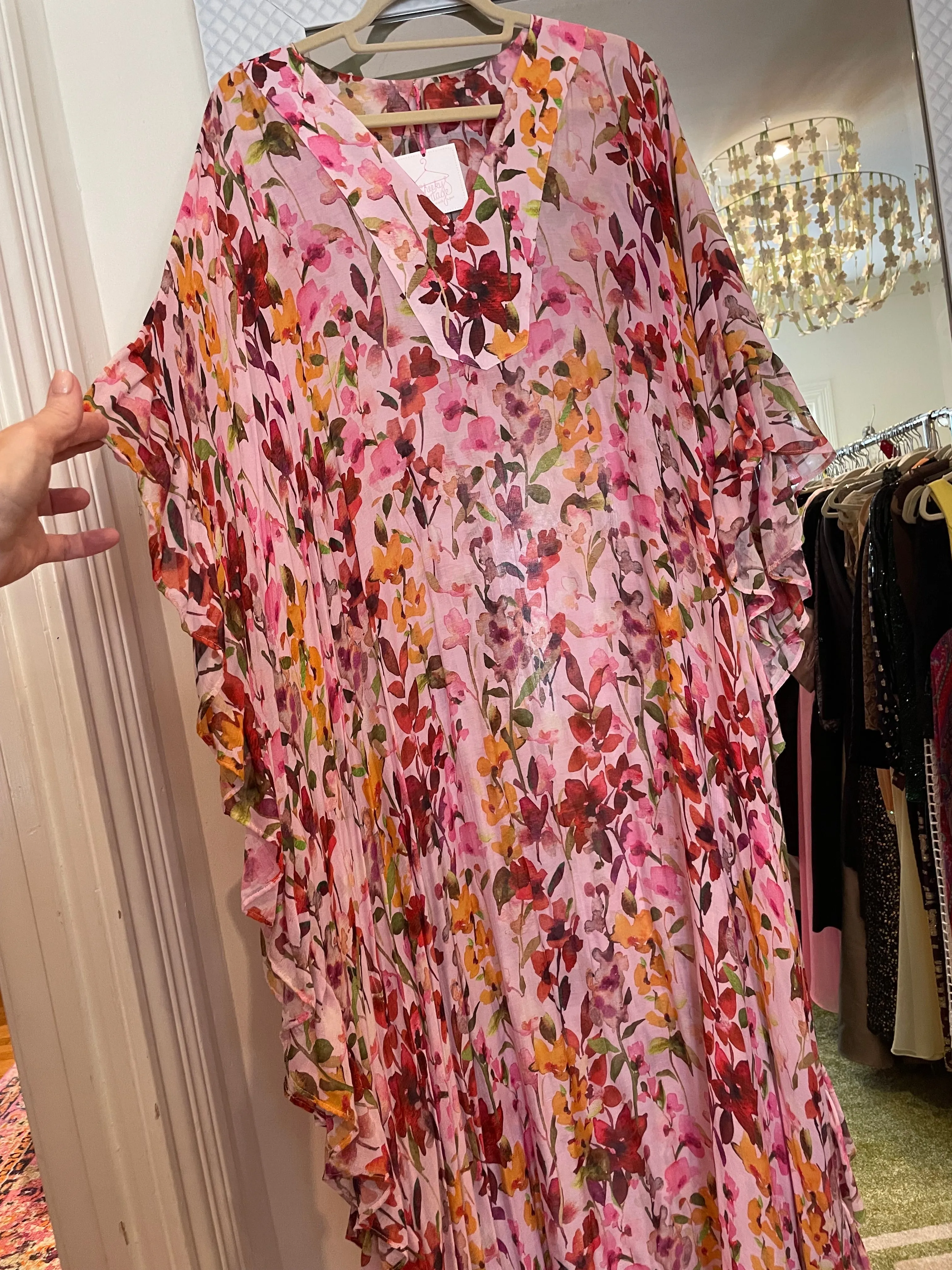 Cheeky Designed Silk-cotton Caftan