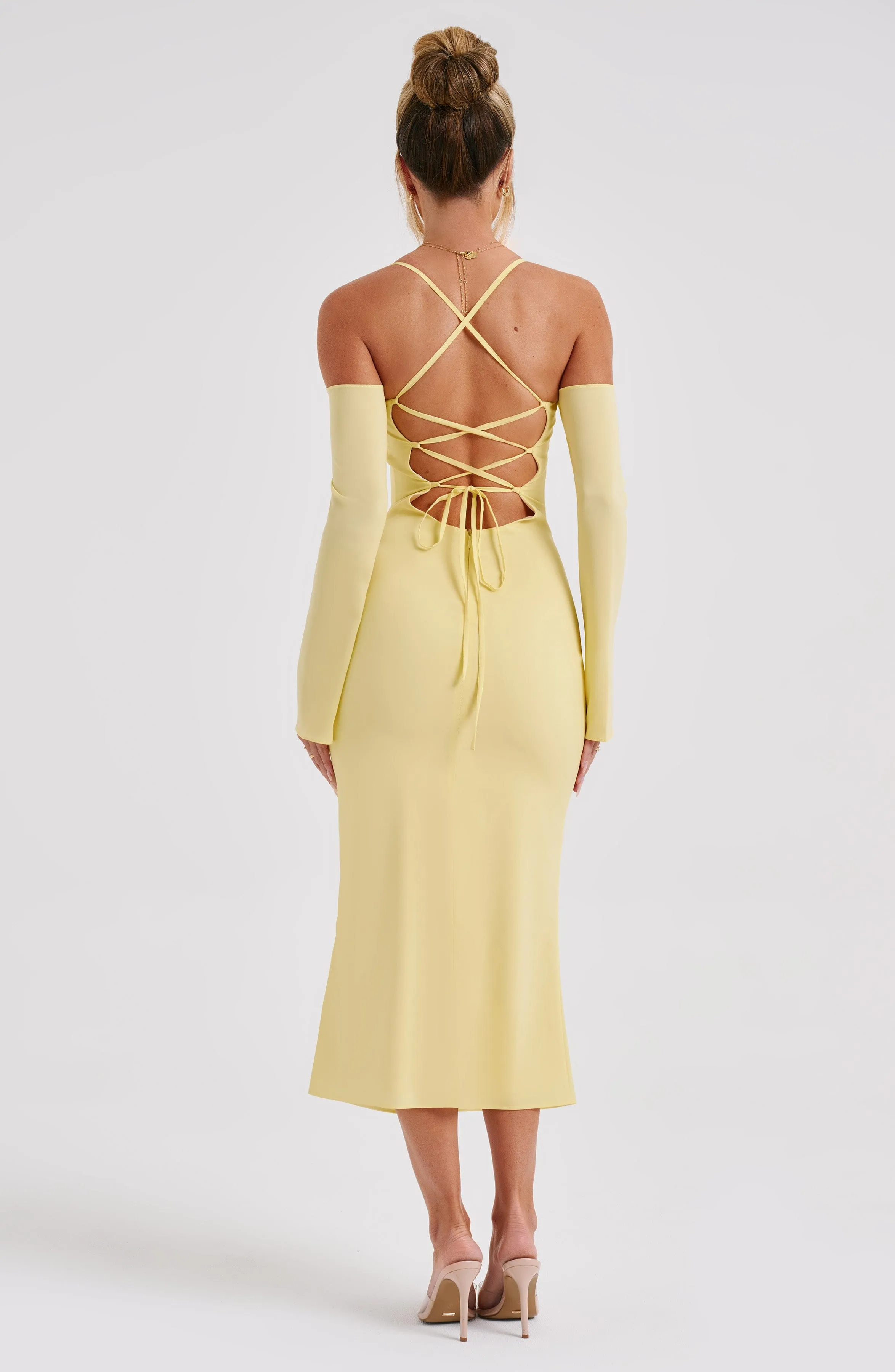 Dulce Midi Dress - Lemon