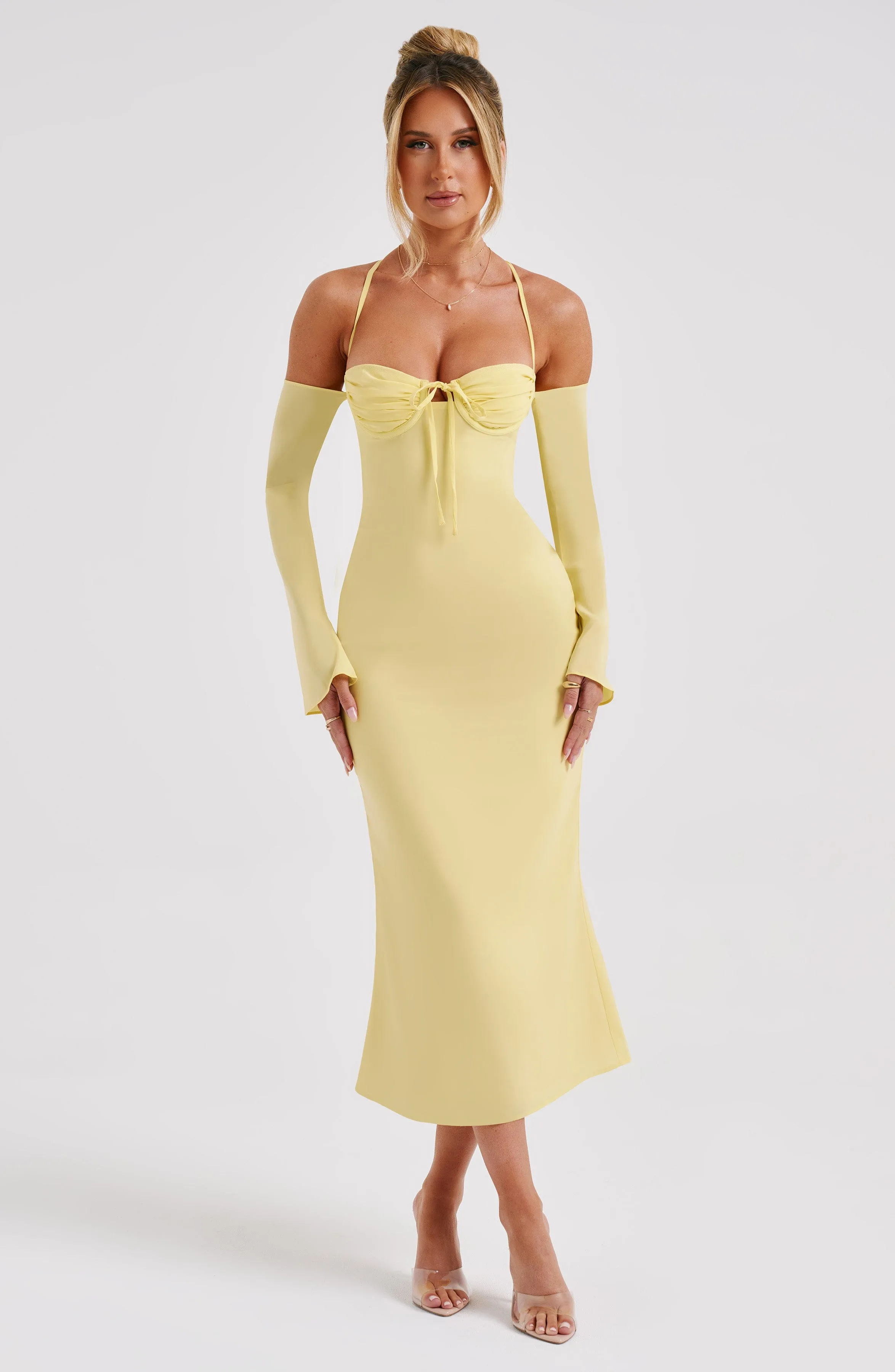 Dulce Midi Dress - Lemon