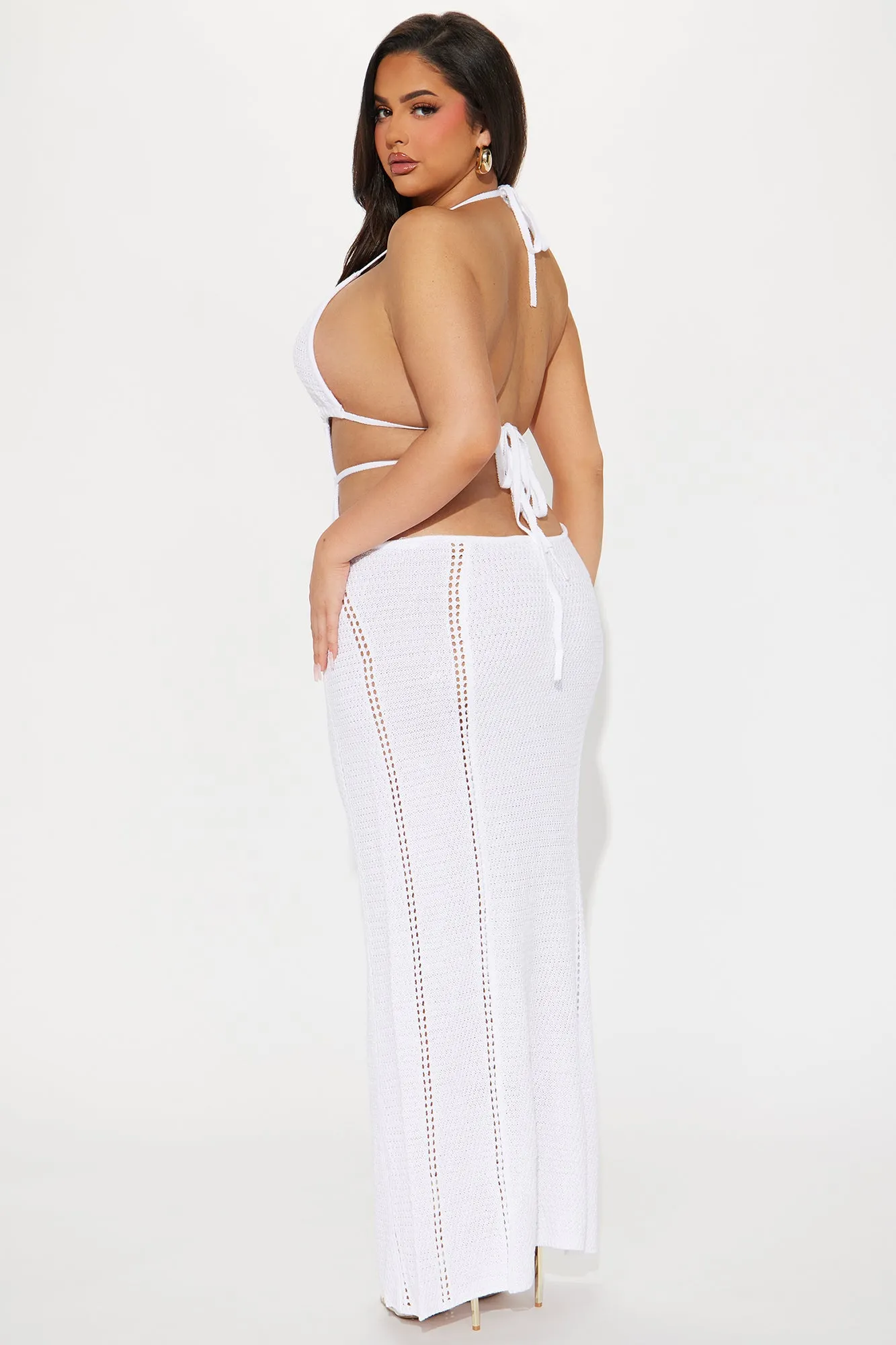 Easy Breezy Crochet Maxi Dress - White