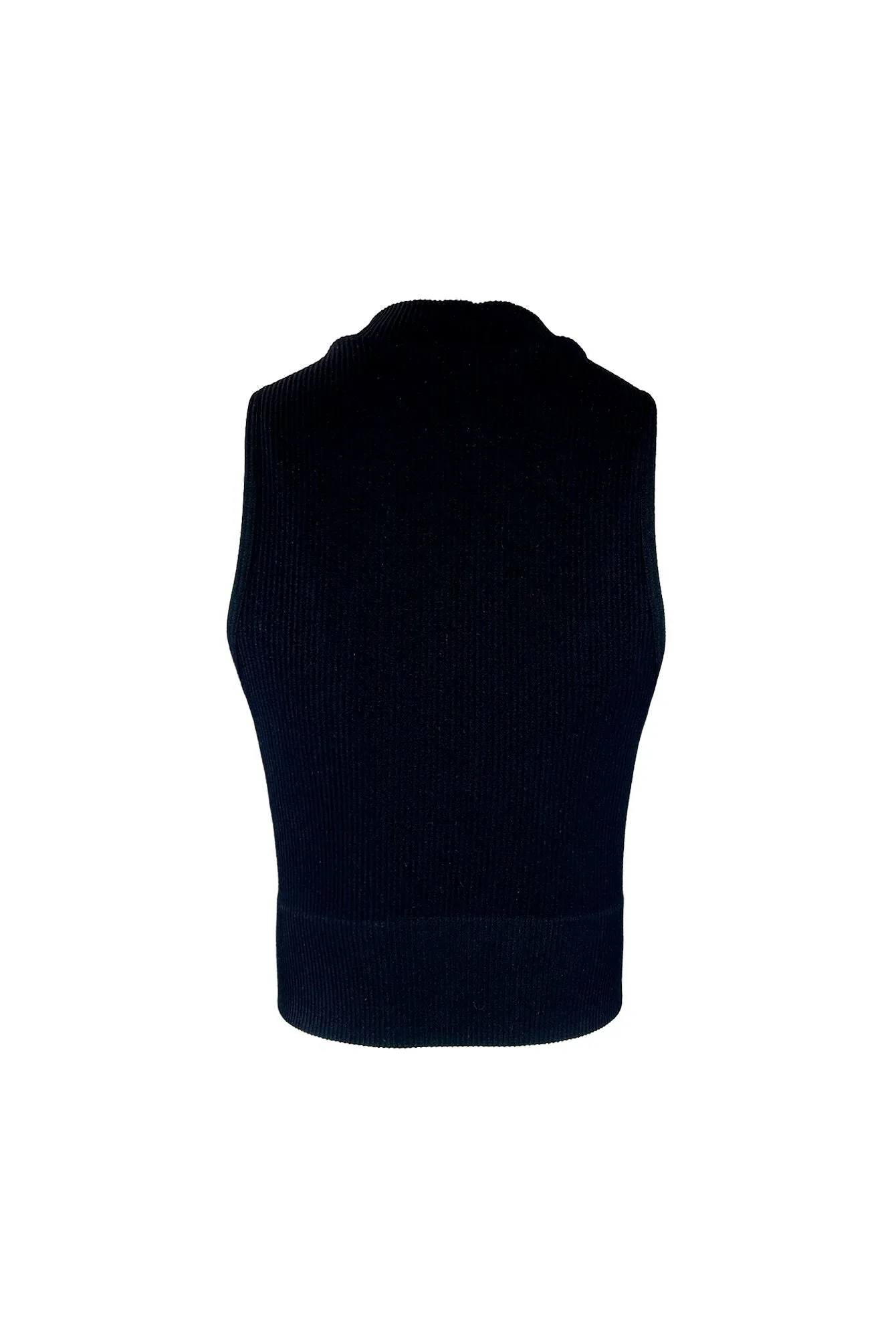 Everlasting Mock Neck Sleeveless Crop Top