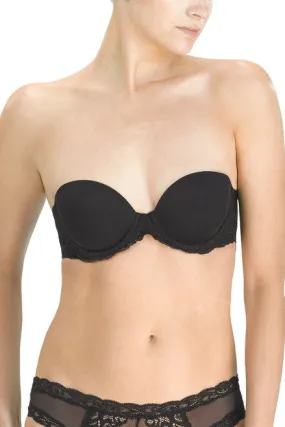 Feathers Strapless Bra | Black