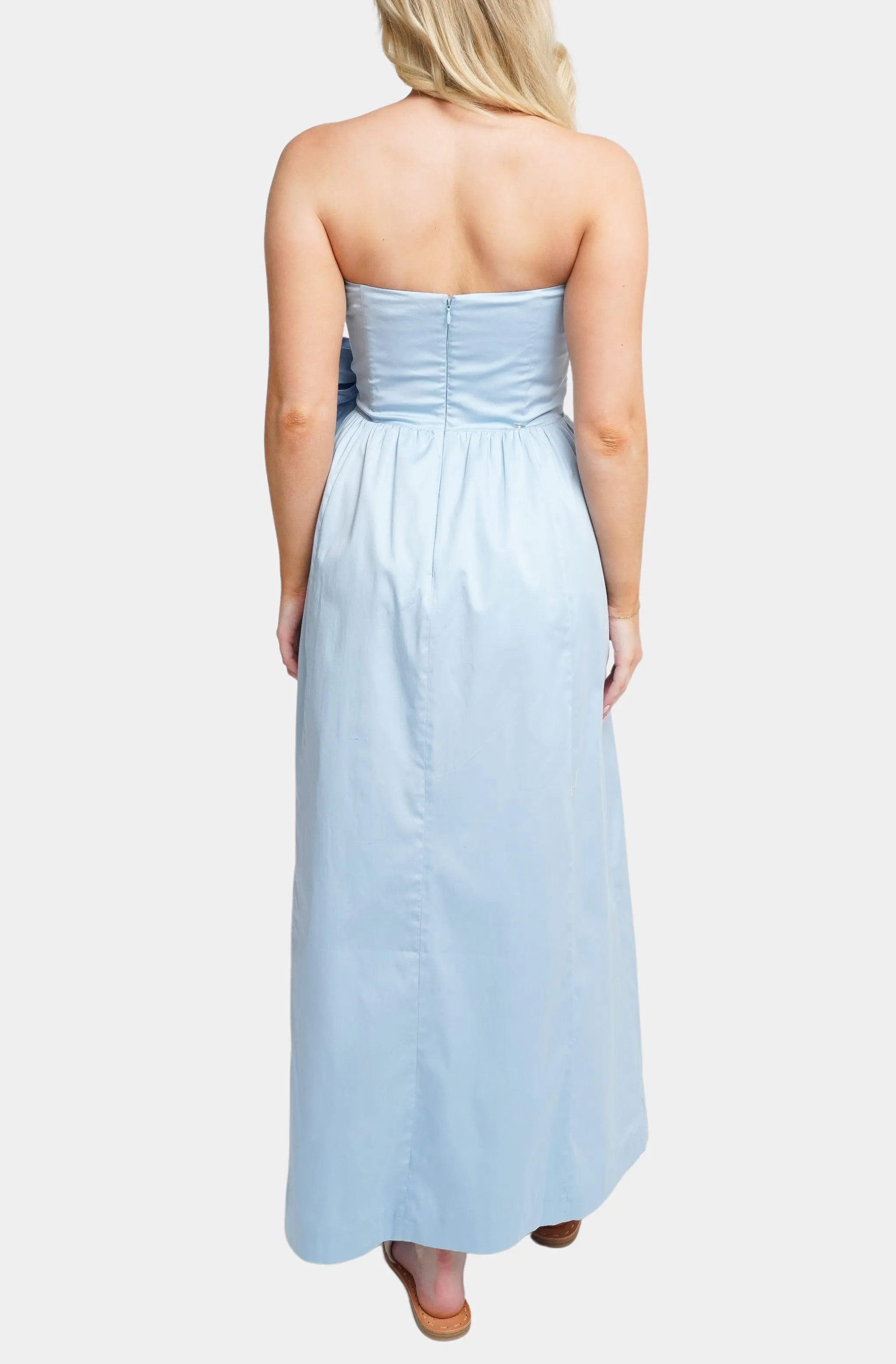 Florida Summer Strapless Maxi Dress