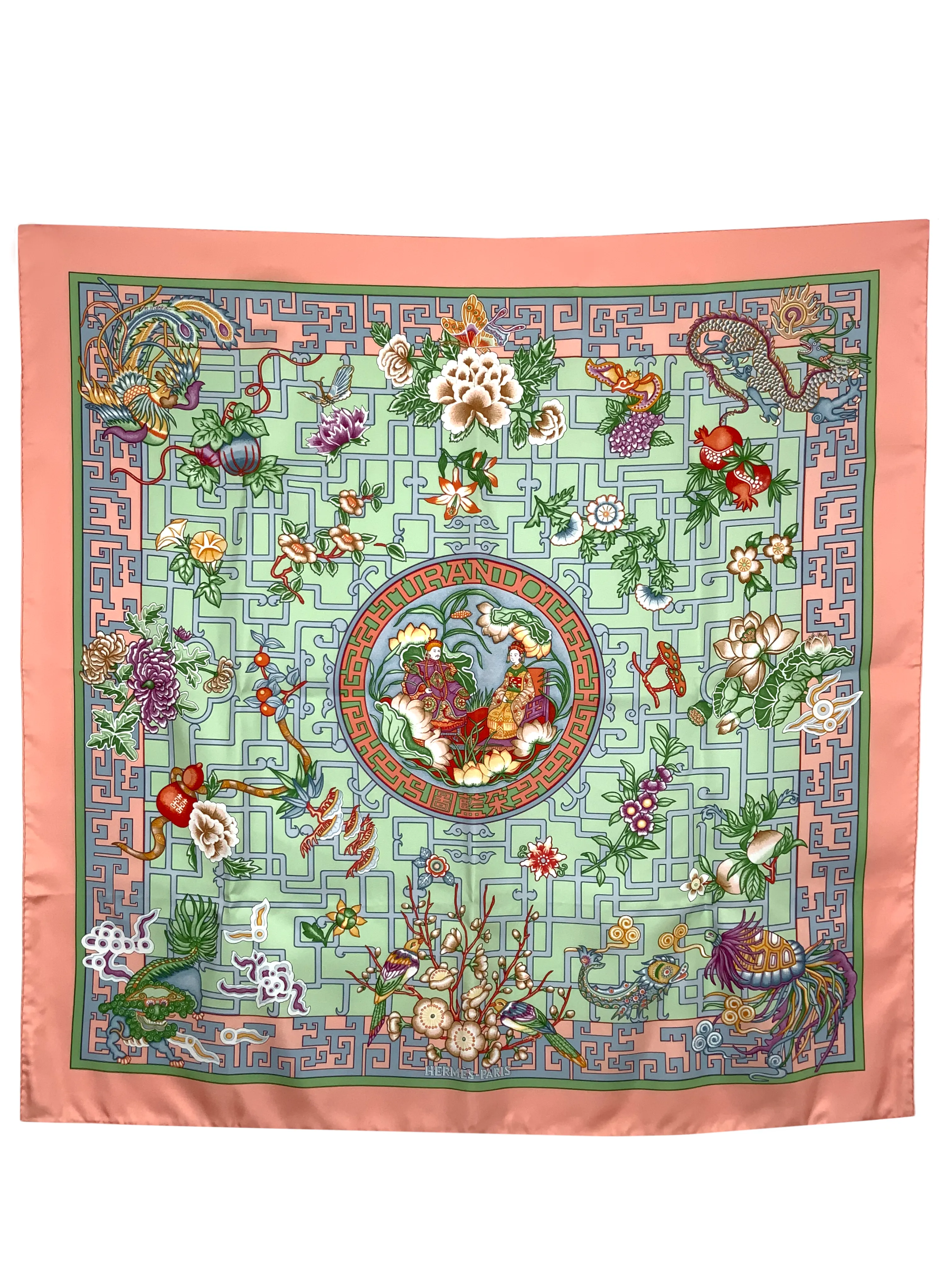 Hermes Turandot Silk Scarf 90