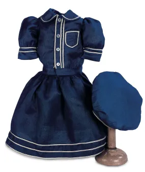 Ink Blue Sailor Dress & Cap