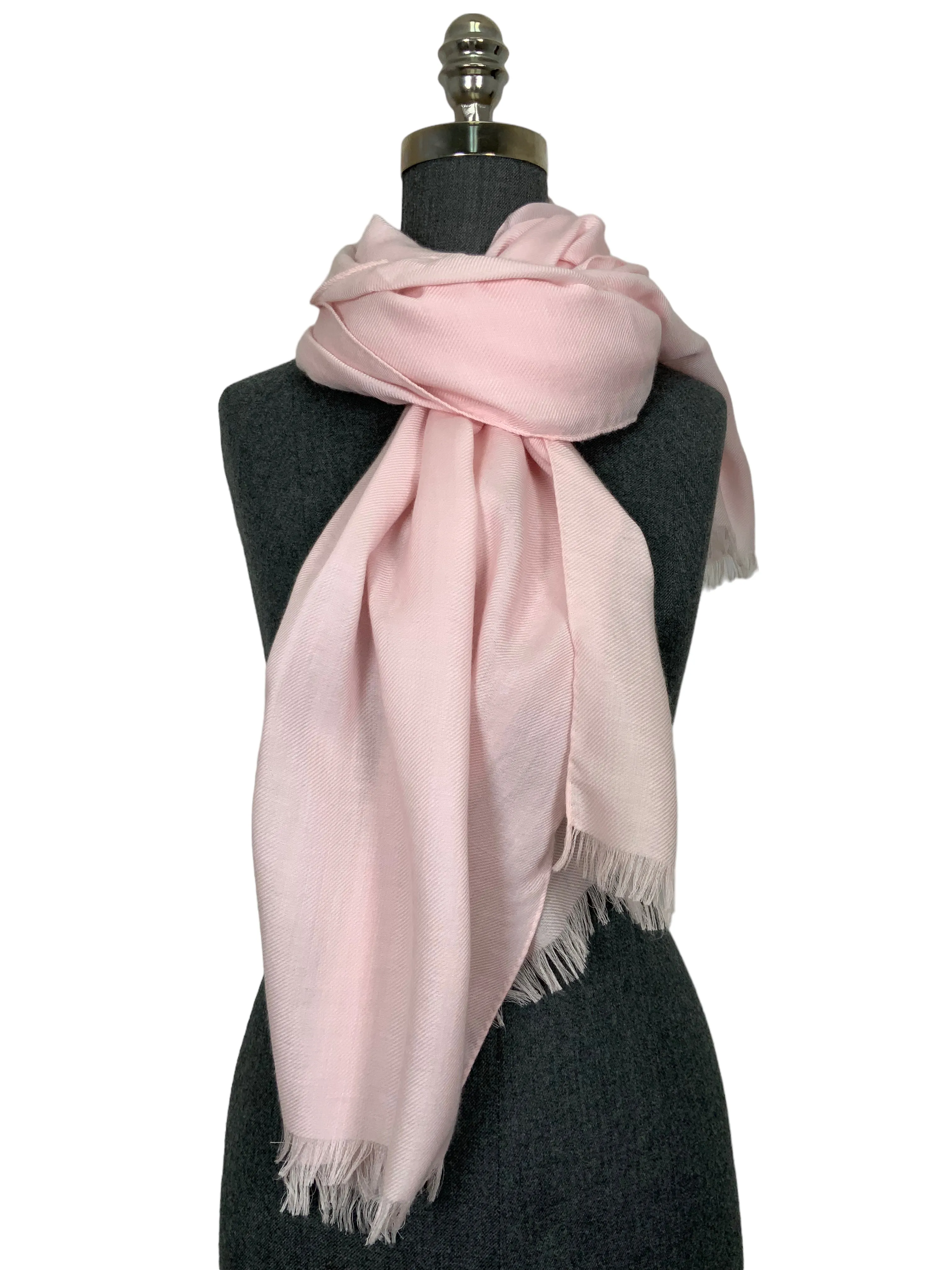 LORO PIANA Cashmere Fringe Oblong Scarf