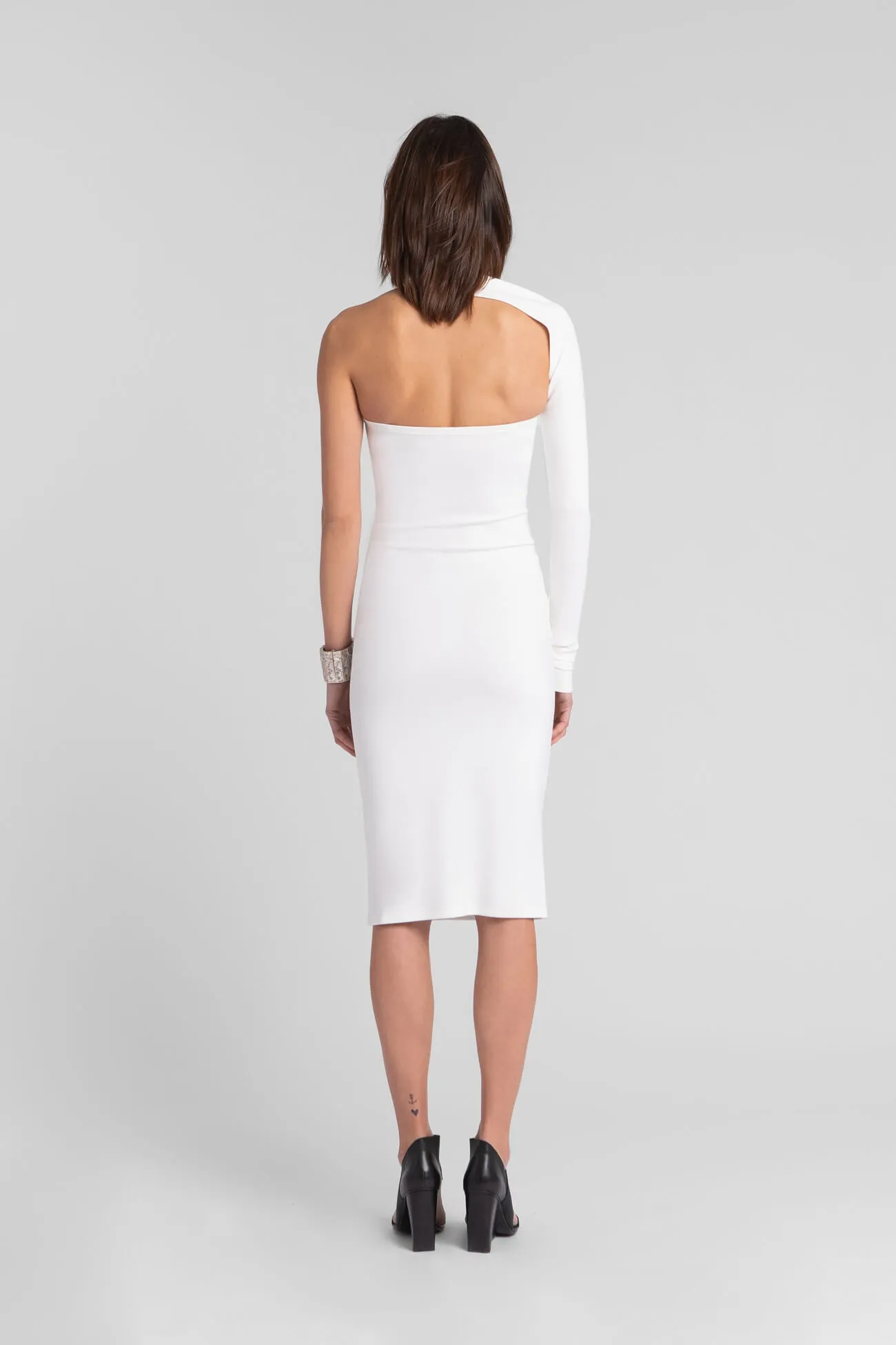 Manhattan One Shoulder Midi Dress