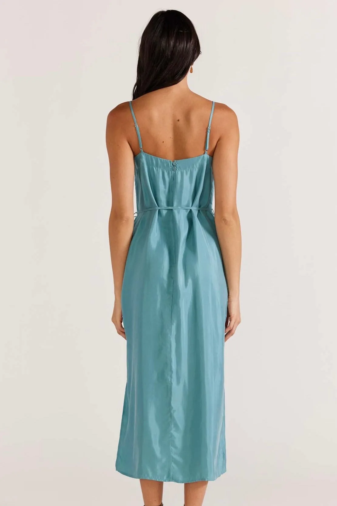 Nola Duckegg Cupro Midi Slip Dress