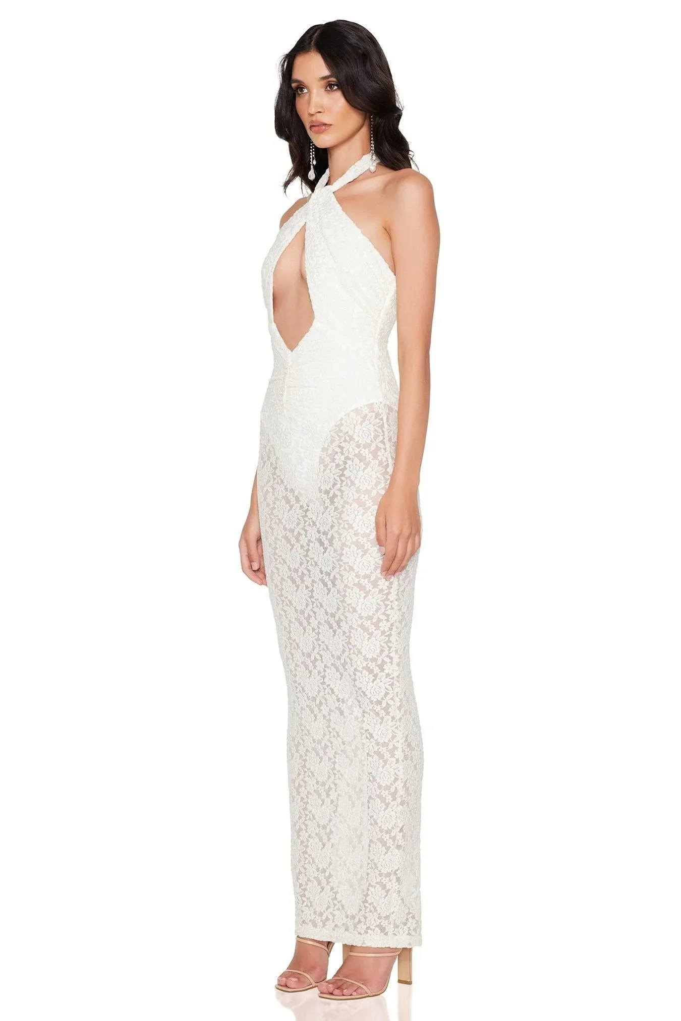 Nookie Roxana Halter Gown - Unlined Ivory