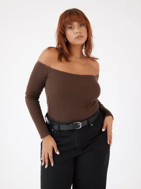 Ribbed Off The Shoulder Bramisuit