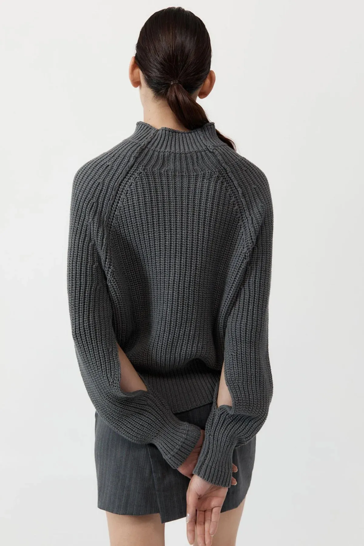 Split Sleeve Jumper - Smoke