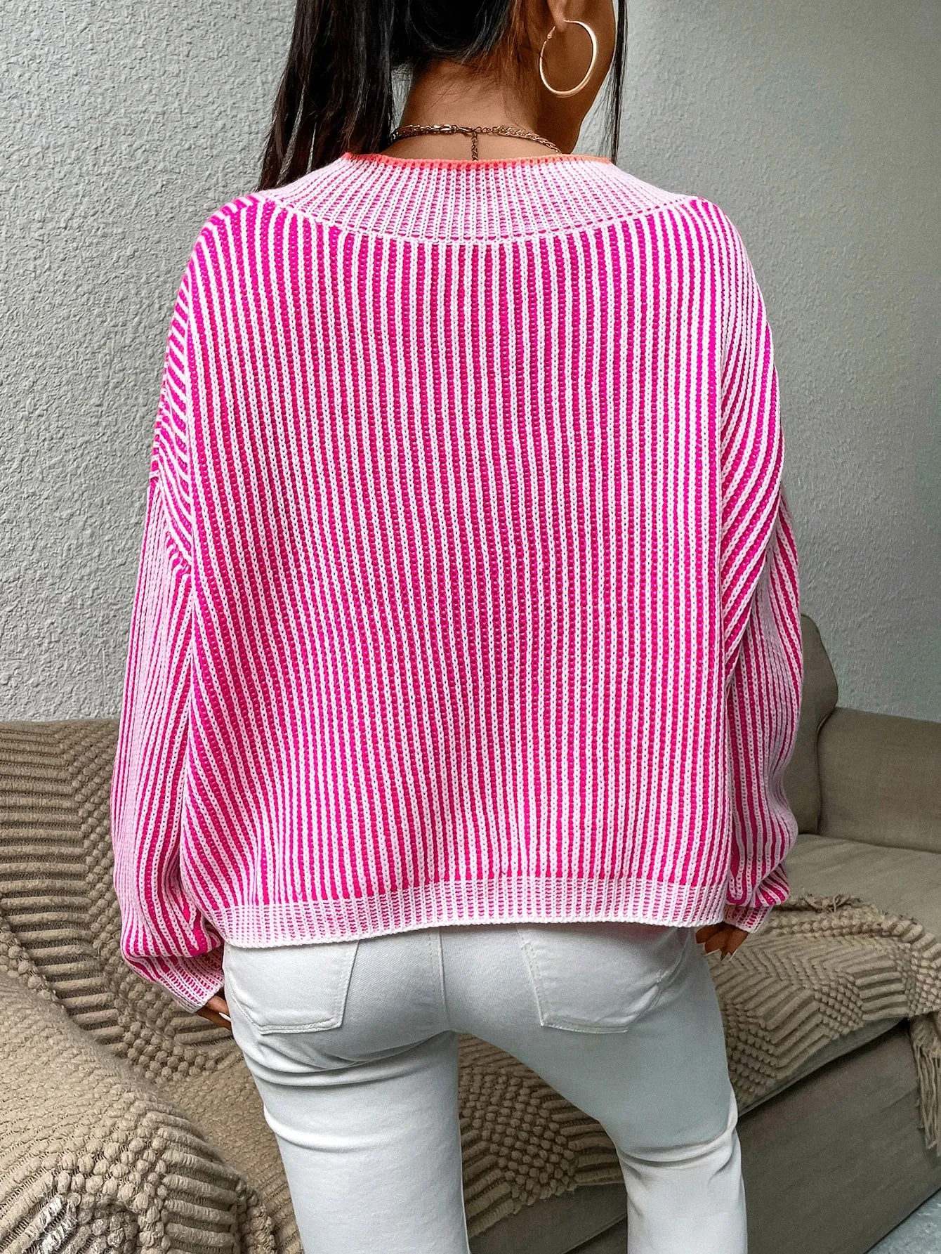 Striped Off the Shoulder Sweater