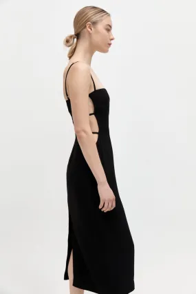 URBAIN MIDI DRESS-BLACK